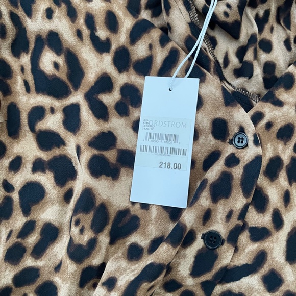 NWT REFORMATION Leopard Animal Print ALMA Crepe Midi Dress Sz 12 - Picture 6 of 10